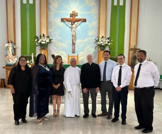 Schola Cantorale at Assumption Parish, Boyle Heights, Los Angeles, CA, June 9, 2024, Liturgy of the 10th Sunday in Ordinary Time
